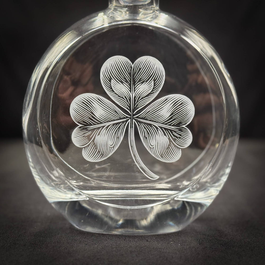 Shamrock  - 750mL Flat Round Glass Decanter
