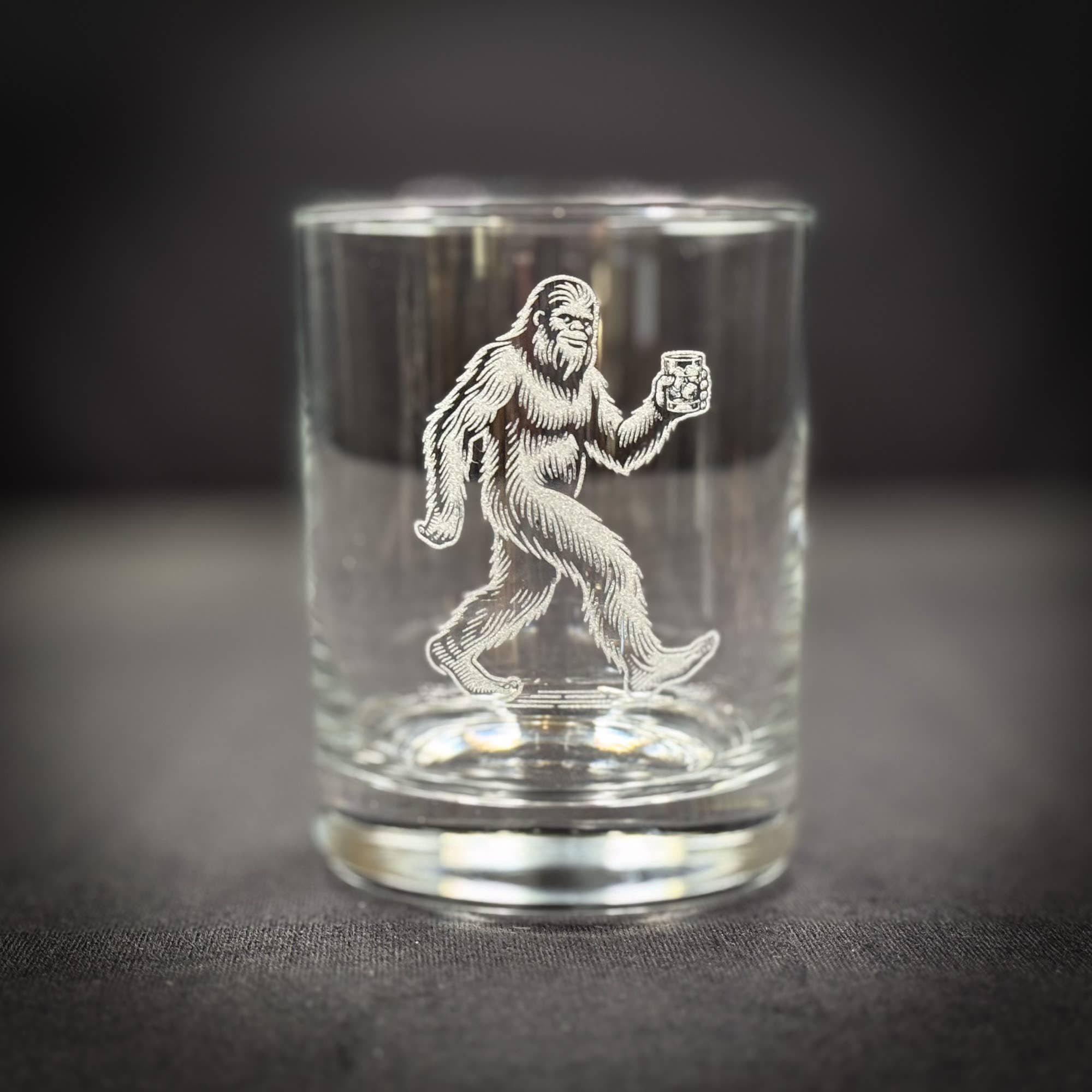 Bigfoot With Whiskey - Double Old Fashioned Glass - 14 oz