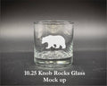 Bear - 10.25 oz Knob Rocks Glass