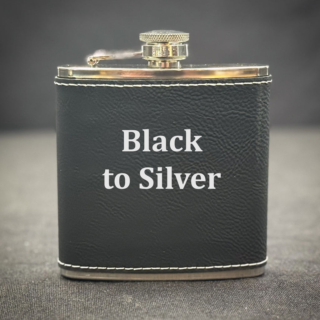 Pine Trees  6 oz. Leatherette Stainless Steel Flask
