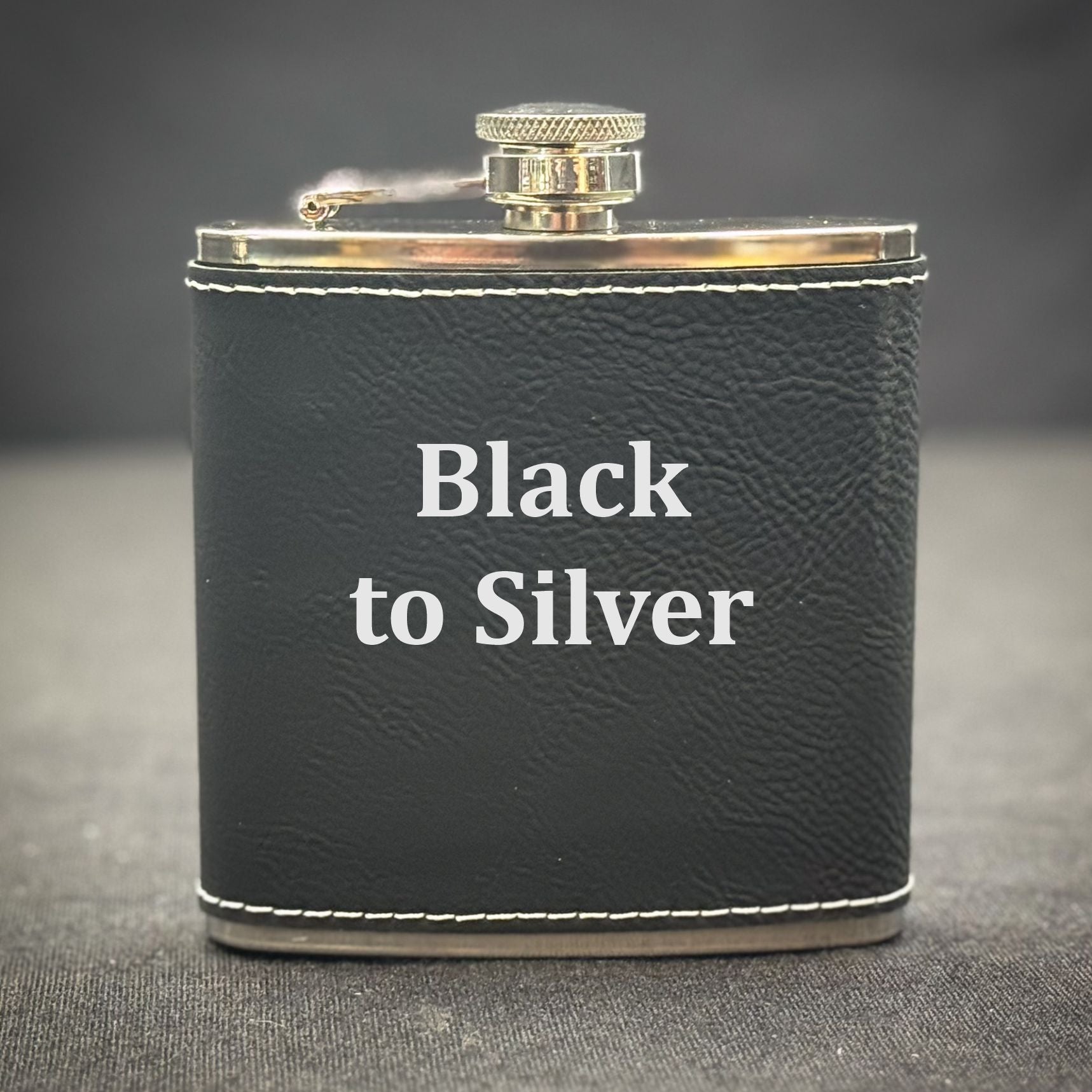 Pine Trees  6 oz. Leatherette Stainless Steel Flask
