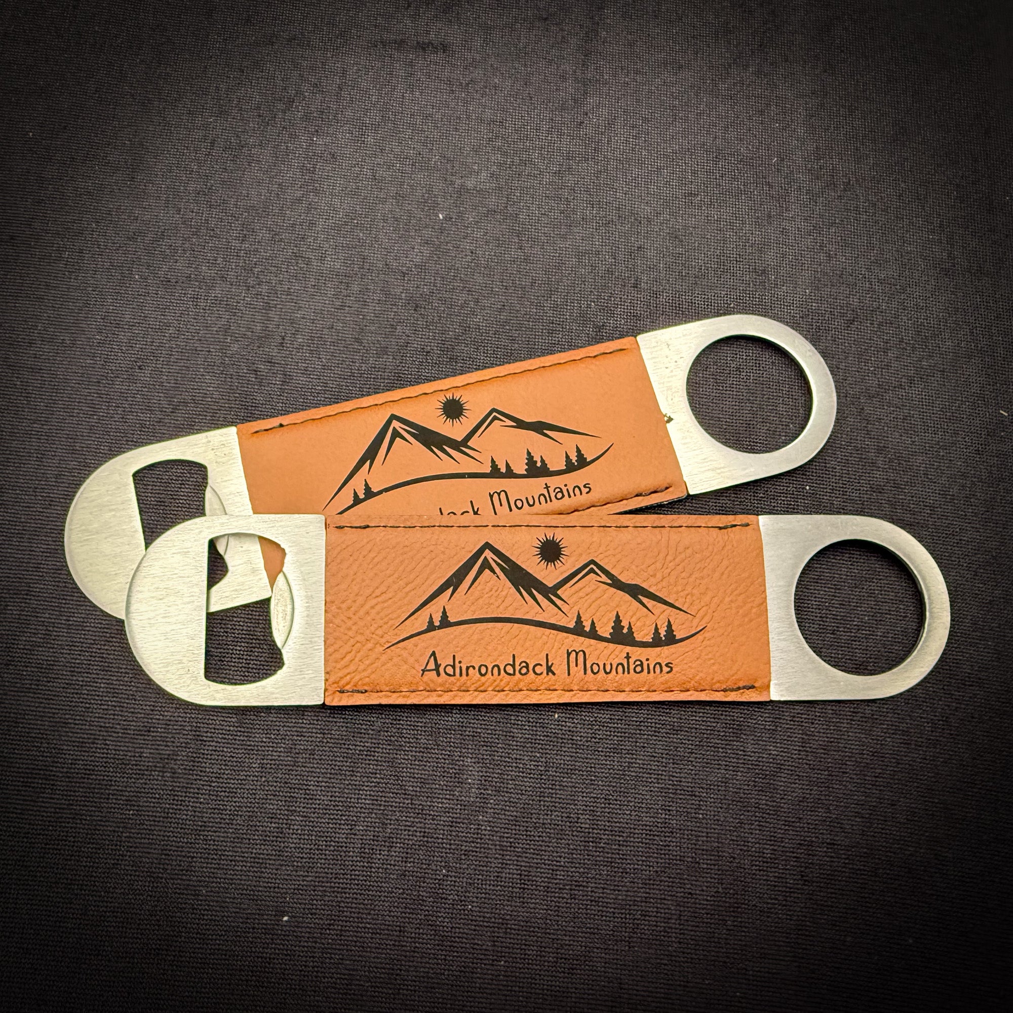 Adirondack Etching Mountains and Trees Bottle Opener