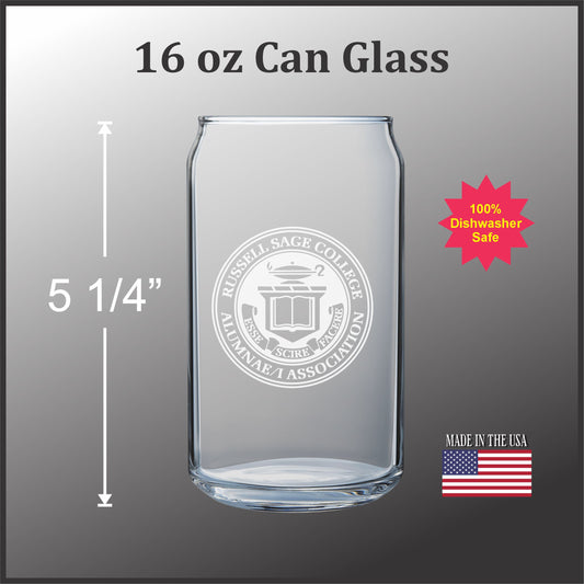 Russell Sage Alumnae/i - 16 oz Can Glass