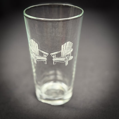 Adirondack Chairs Vintage Pint glass