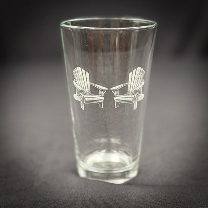Adirondack Chairs Vintage Pint glass