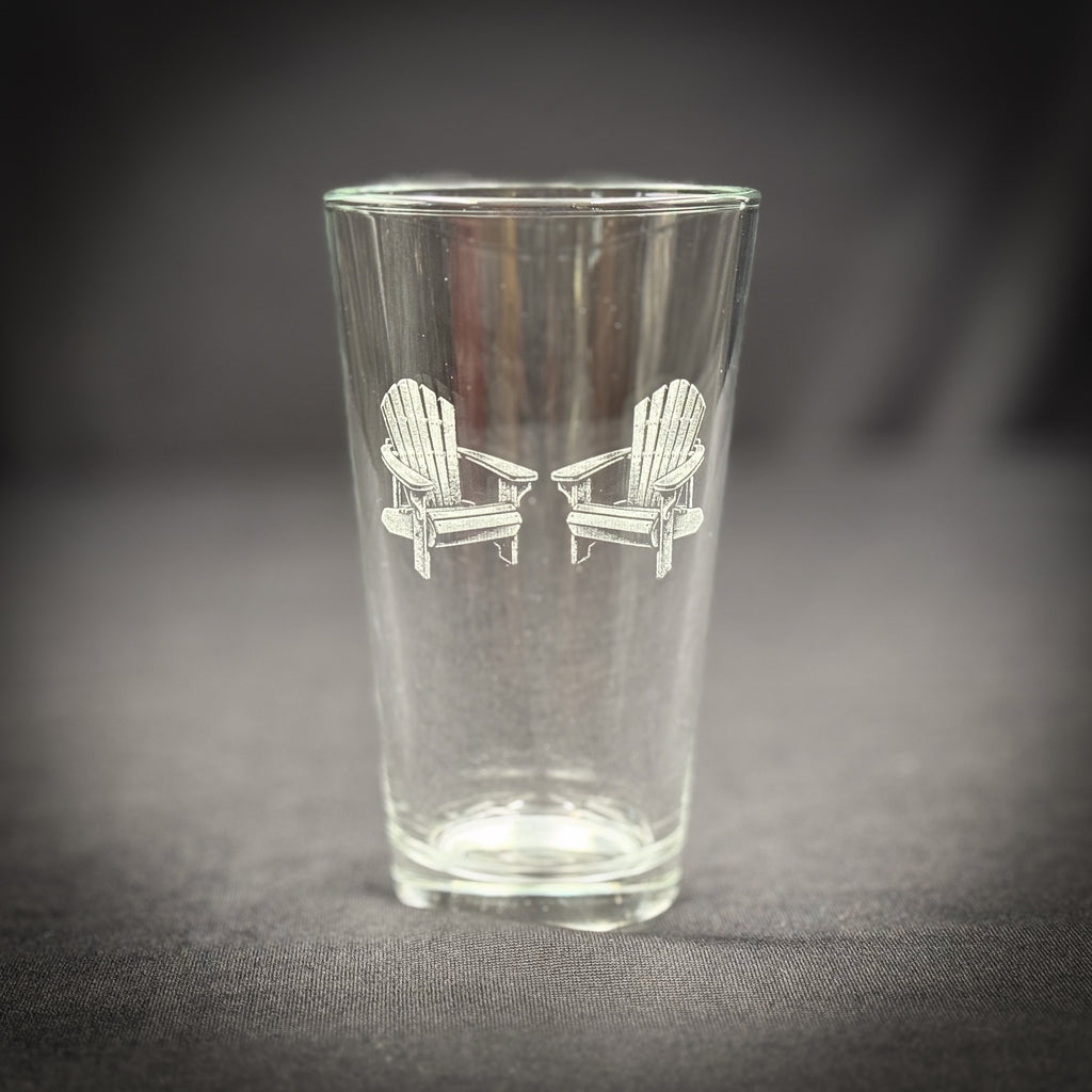 Adirondack Chairs Vintage Pint glass