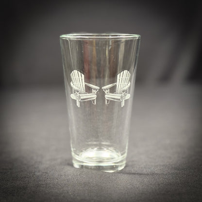 Adirondack Chairs Vintage Pint glass