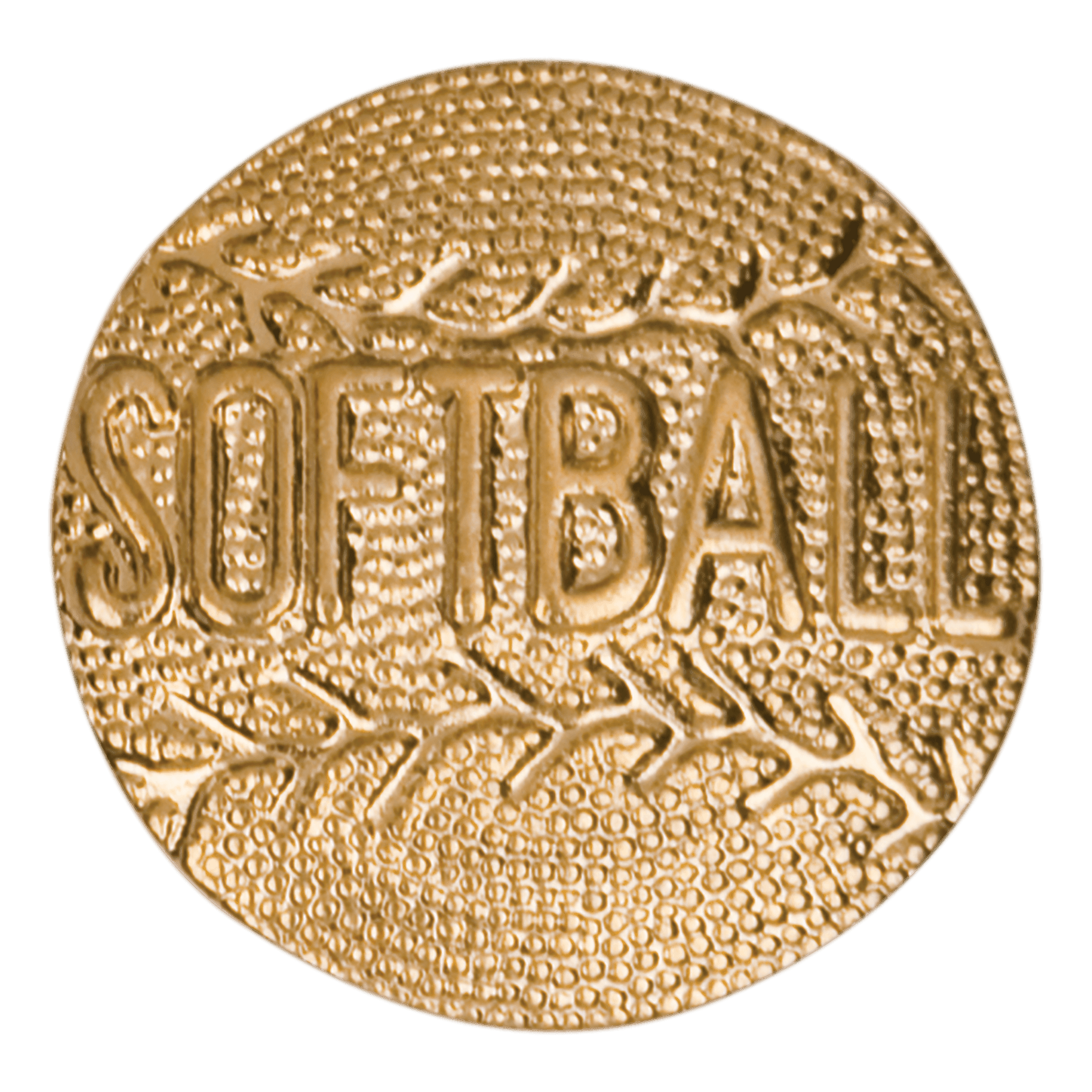 Gold Softball Metal Chenille Letter Insignia – Adirondack Etching