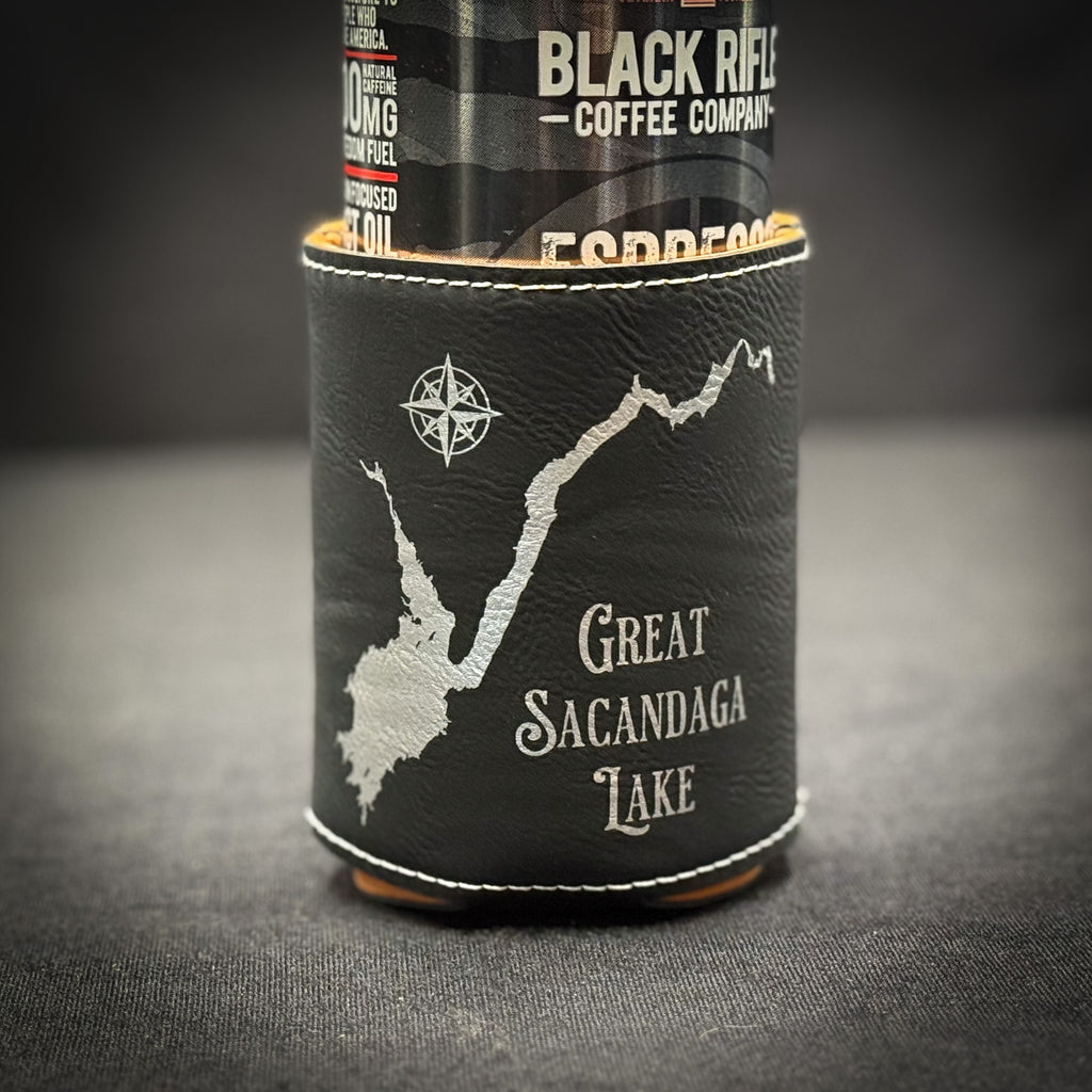 Make My Lake Vintage  Leatherette Can Holder