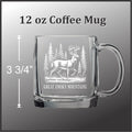 Deer in a Forest  12 oz Glass Handled Coffee Mug
