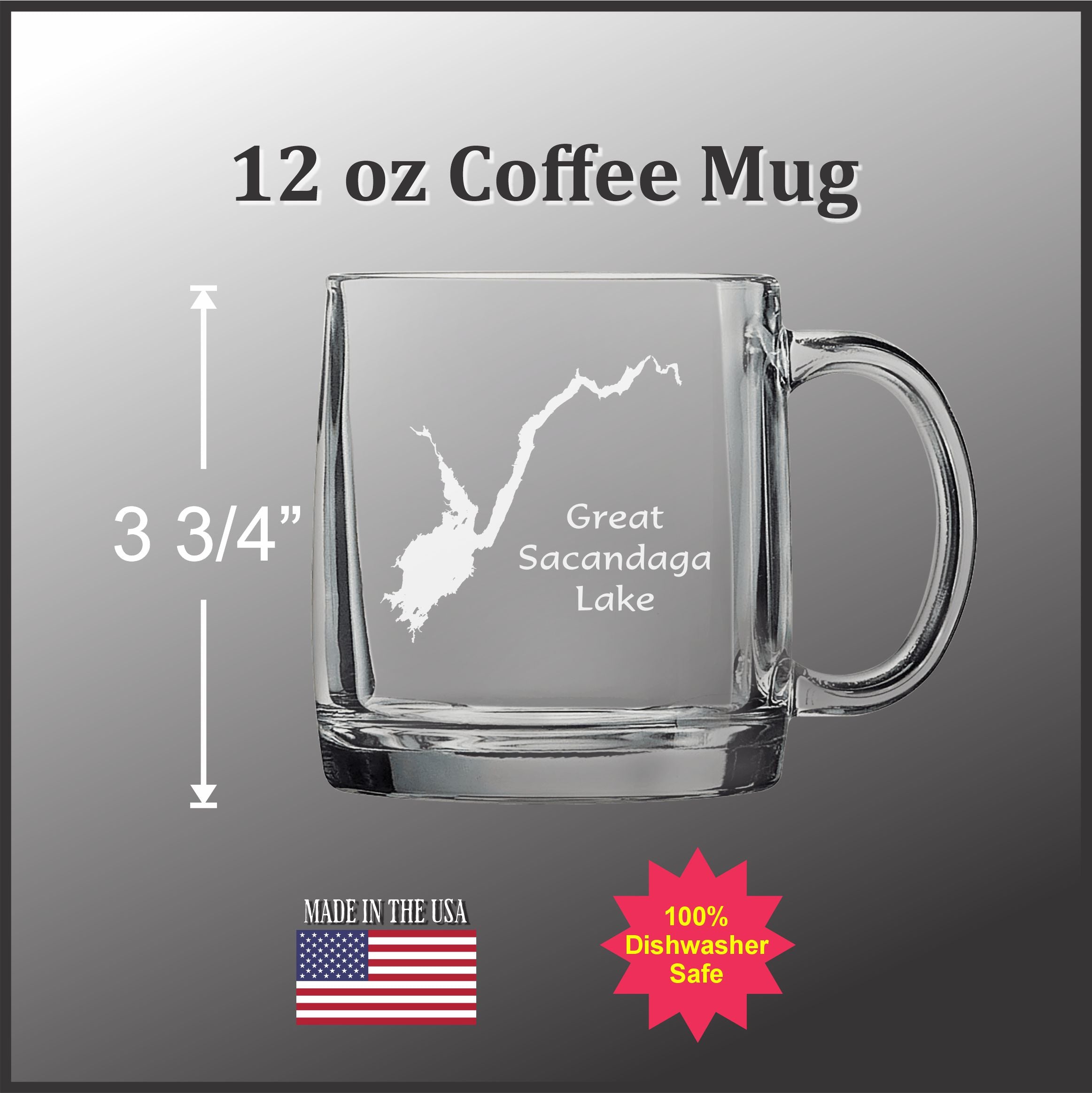 Make my Lake  12 oz Glass Handled Coffee Mug