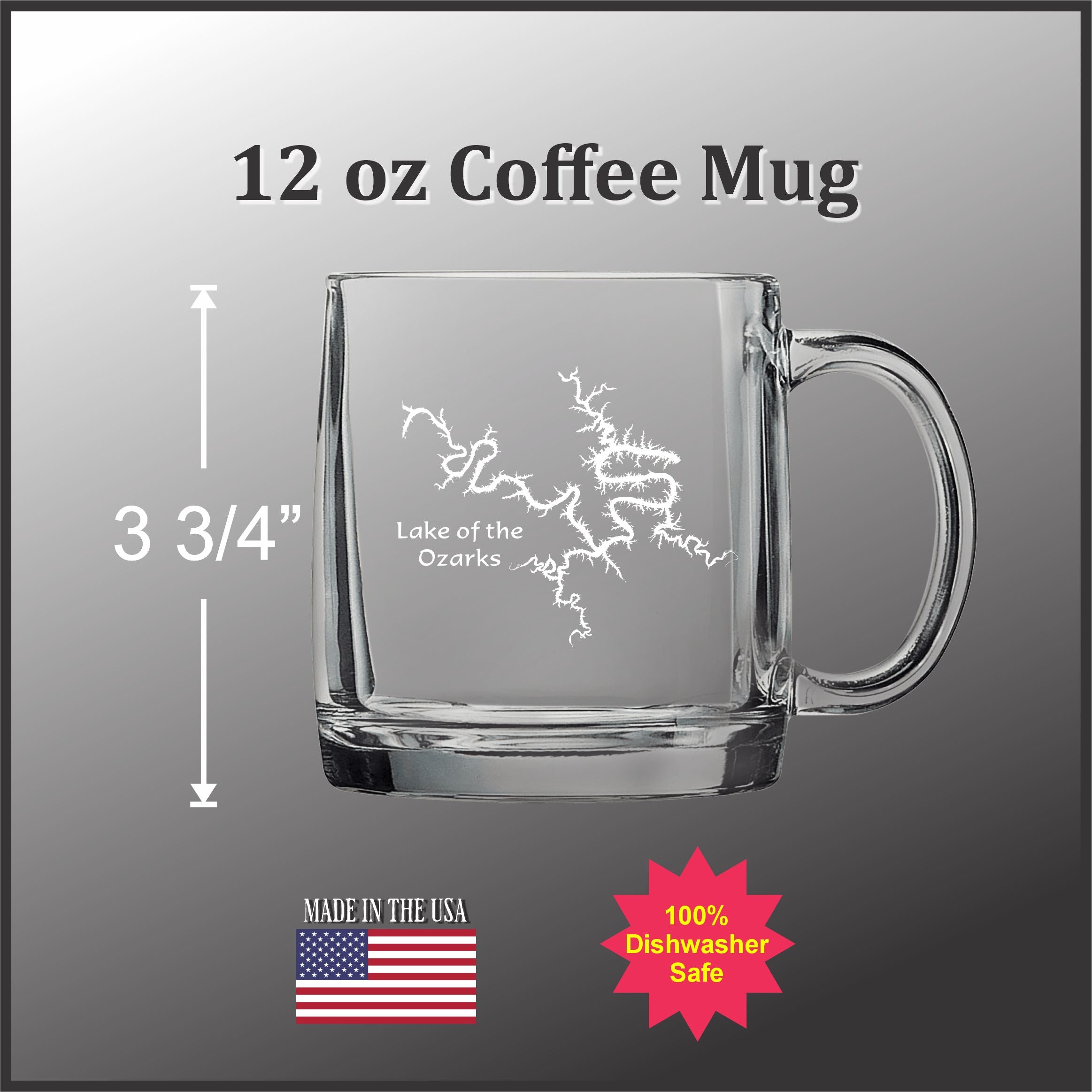 Make my Lake  12 oz Glass Handled Coffee Mug