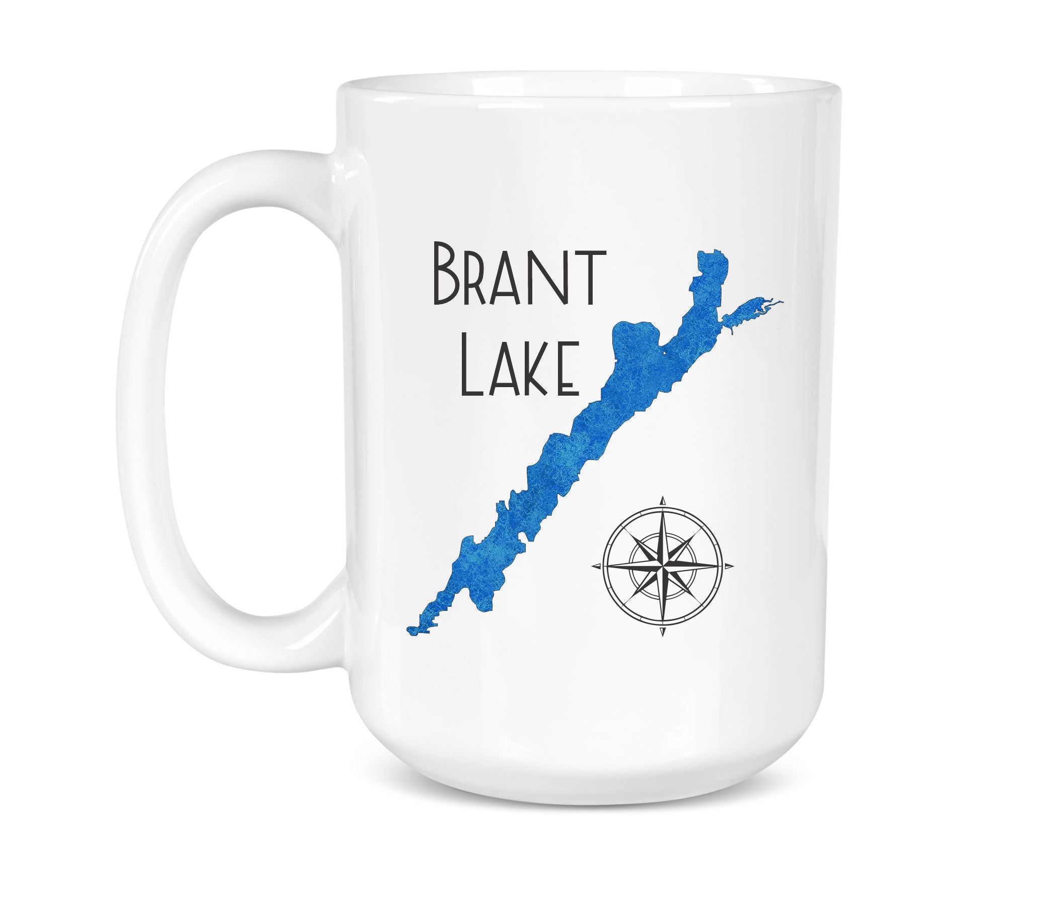 Ceramic Coffee Mug - Brant Lake 15 oz Heavy Microwave Safe Morning Cup