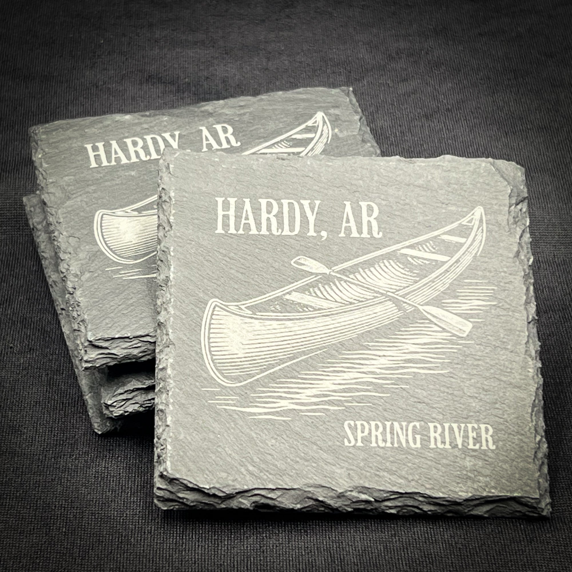 Canoe Personalized - Slate Coaster