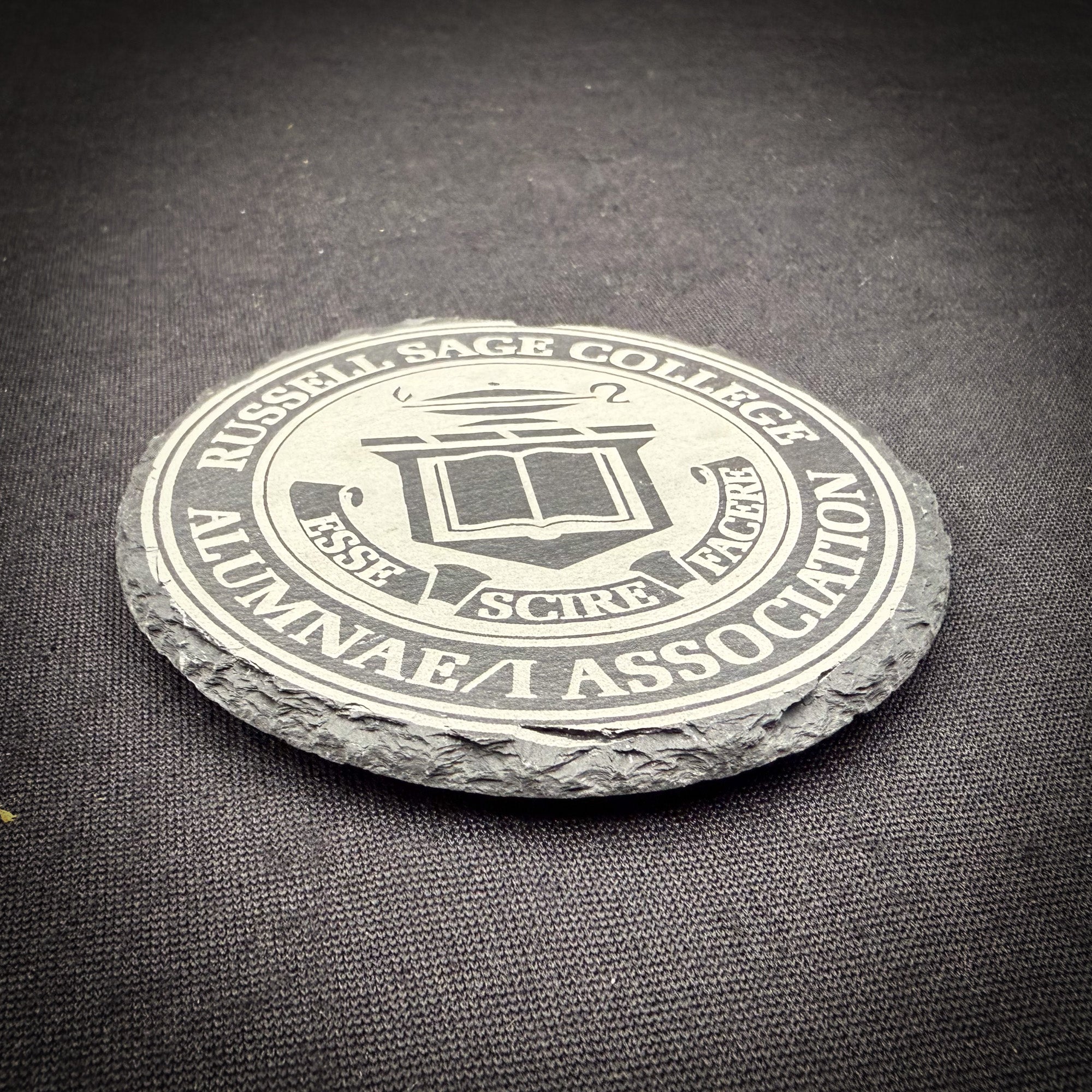 Russell Sage Alumnae/i - 4" Round Slate Coaster