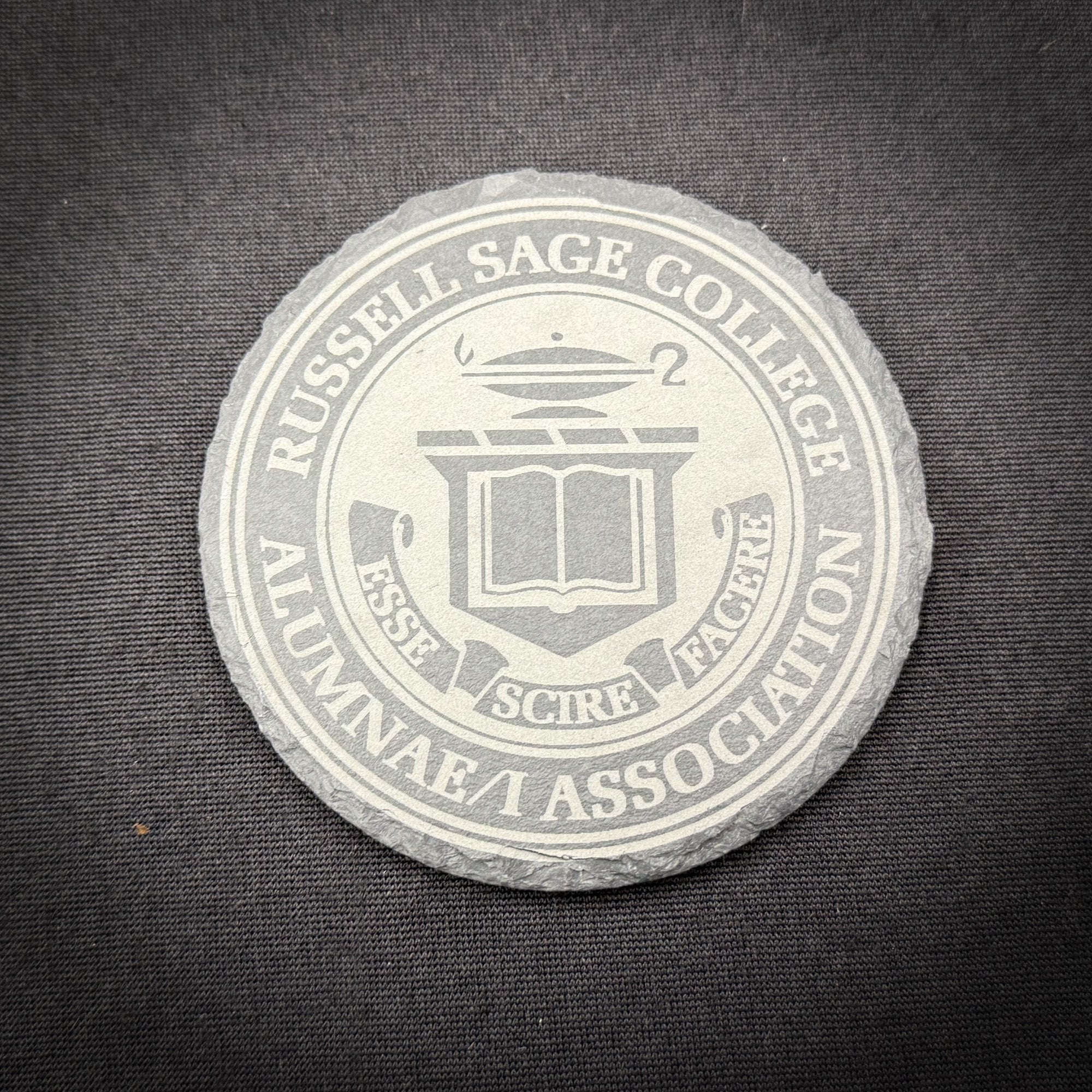 Russell Sage Alumnae/i - 4" Round Slate Coaster