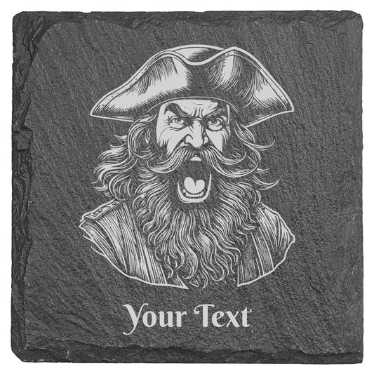 Pirate - 4" Square Slate Coasters