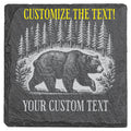Bear in a Forest - 4" Square Slate Coaster