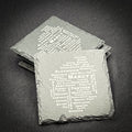 46 High Peaks Adirondacks Square Slate Coaster - ADK Mountain Design With Foam Pads