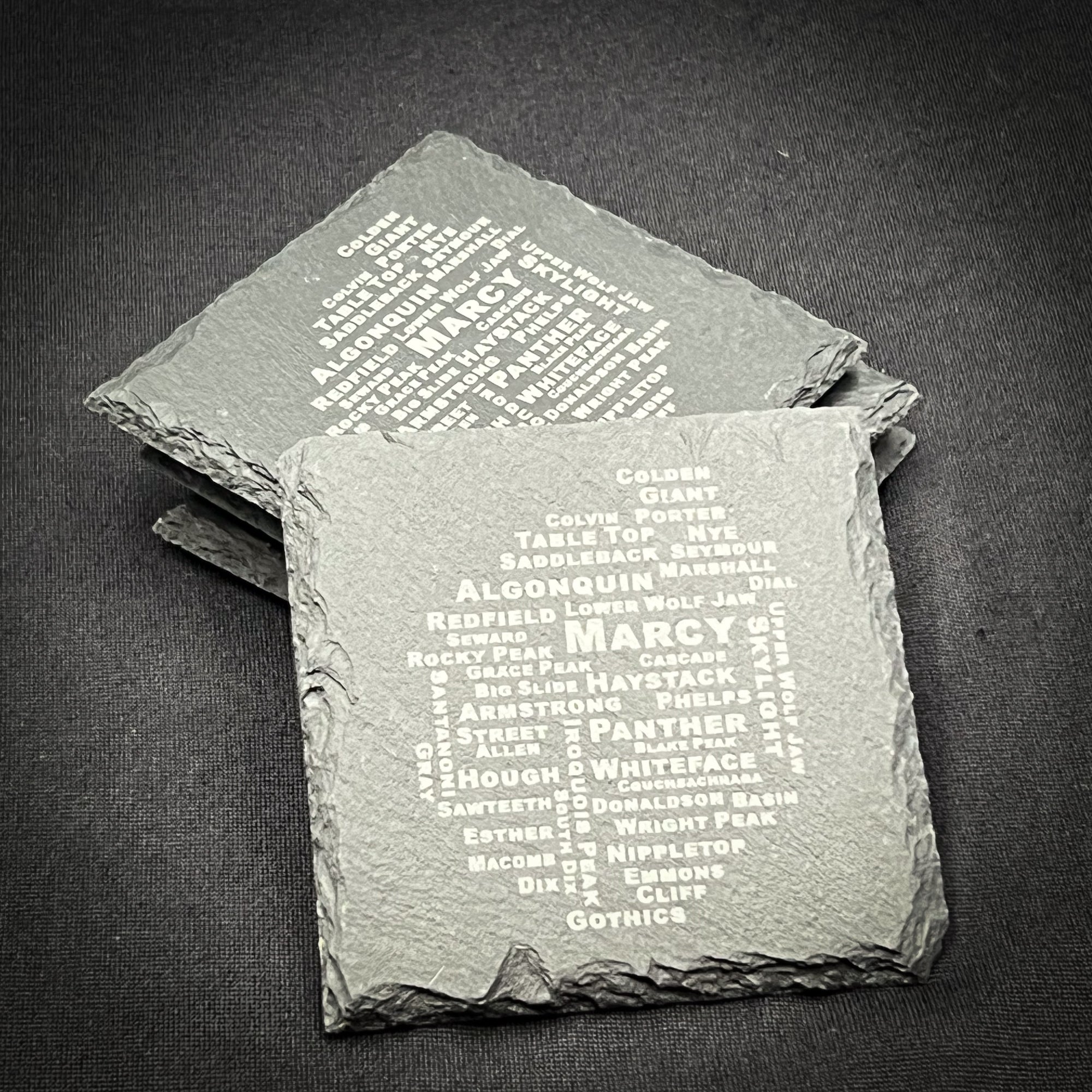 46 High Peaks - 4" Square Slate Coaster