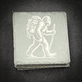 Bigfoot Hiking Slate Coaster - 4" Square Drinkware Accessory