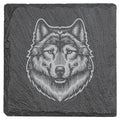 Wolf - 4" Square Slate Coaster