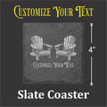 Adirondack Chairs Vintage - 4" Square Slate Coaster