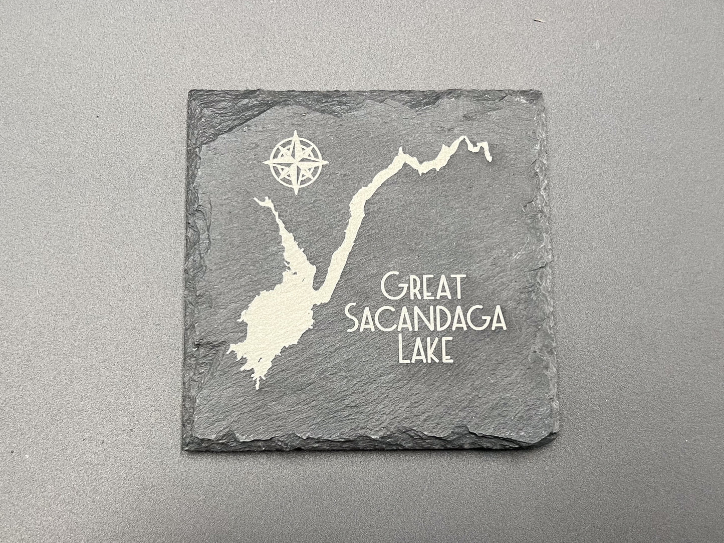 Make my Lake - 4" Square Slate Coaster
