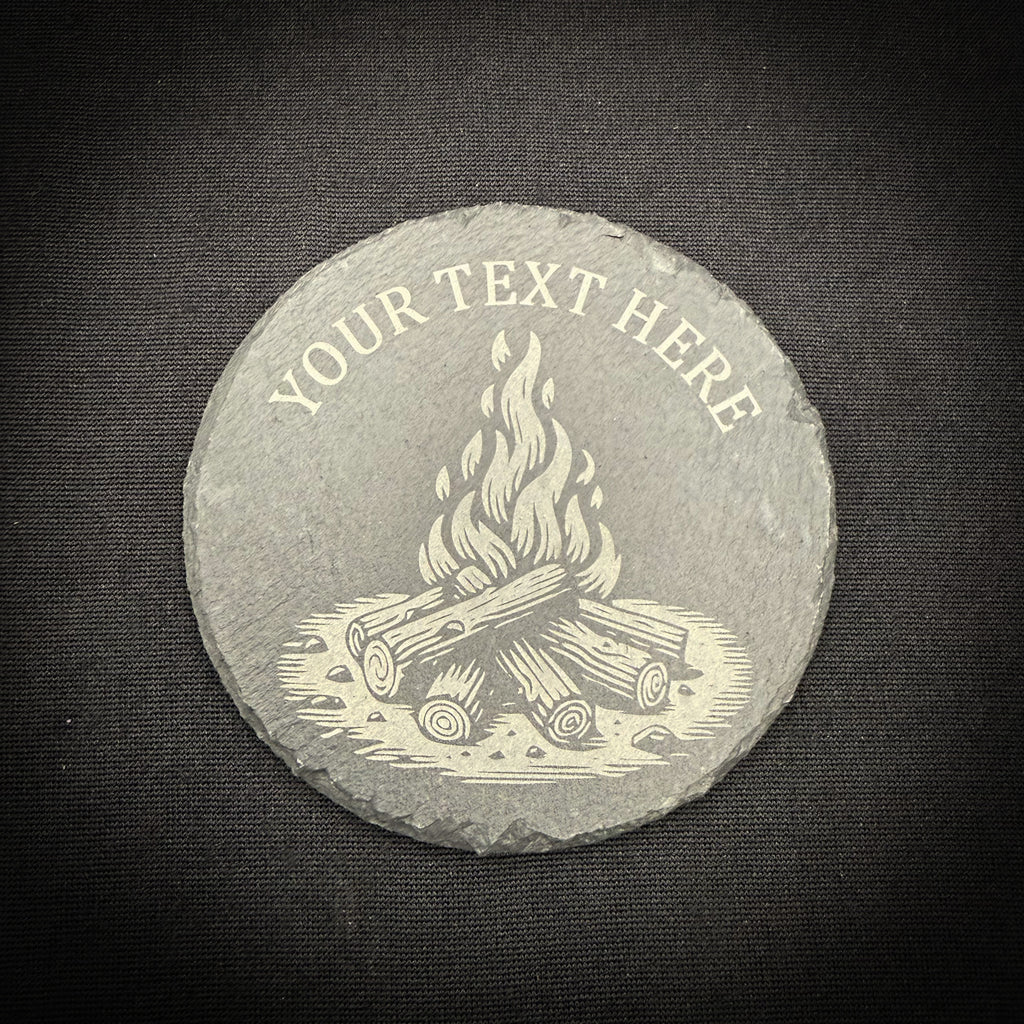Campfire Custom Coaster - 4" Square Slate Coaster