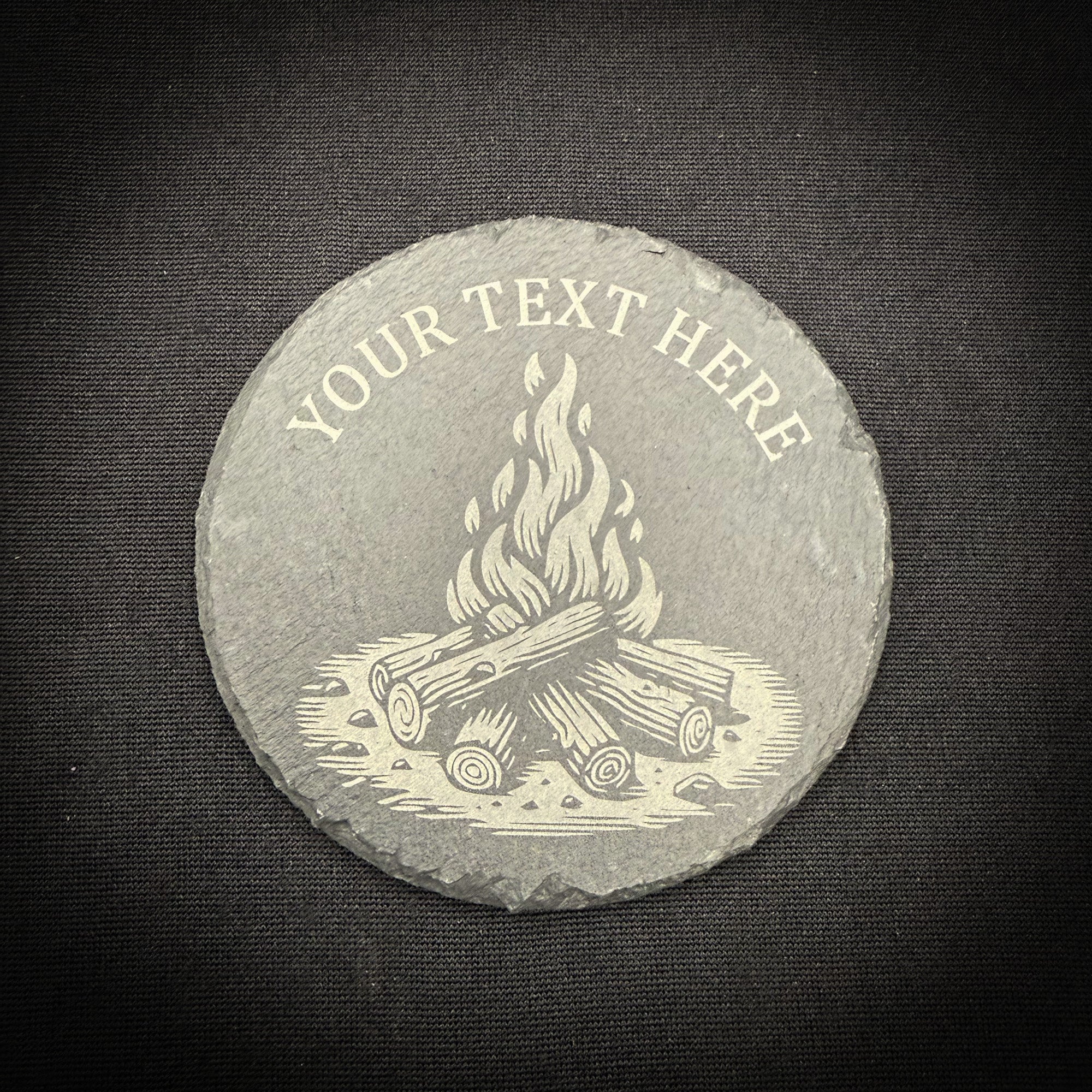 Campfire Custom Coaster - 4" Square Slate Coaster