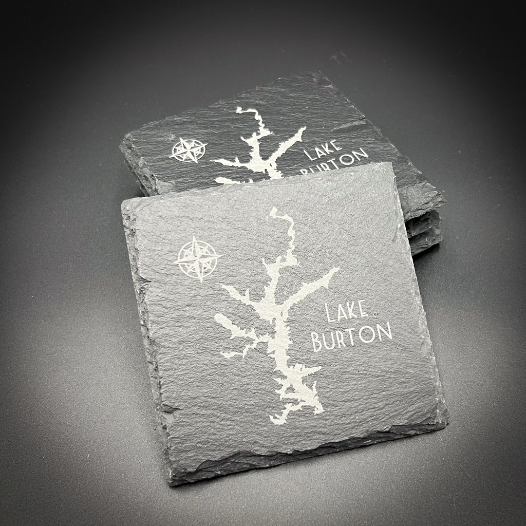 Make my Lake - 4" Square Slate Coaster