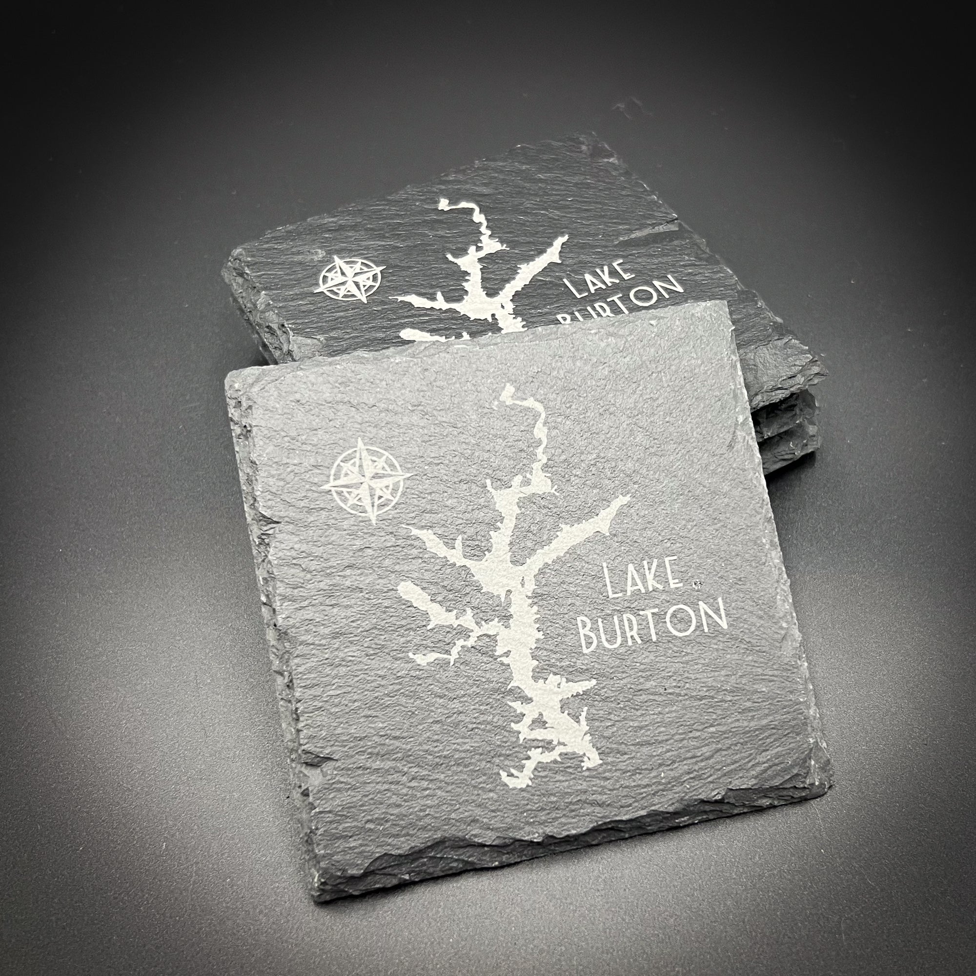 Make my Lake - 4" Square Slate Coaster