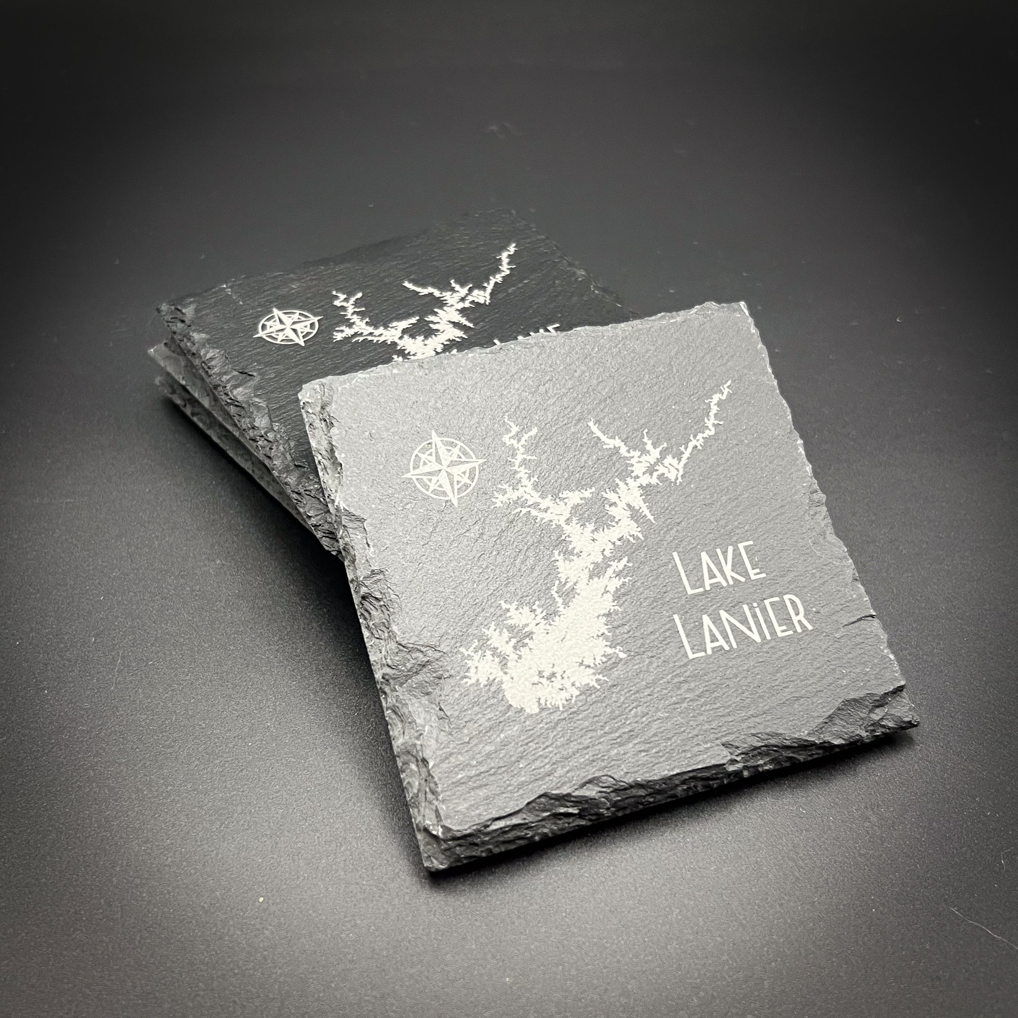 Make my Lake - 4" Square Slate Coaster