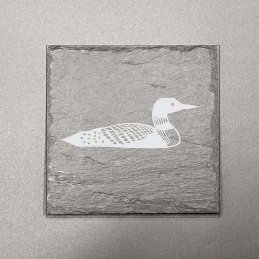 Loon - 4" Square Slate Coaster