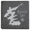 Make my Lake Vintage  - 4" Square Slate Coaster