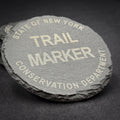 ADK Trail Marker  - 4" Round Slate Coaster