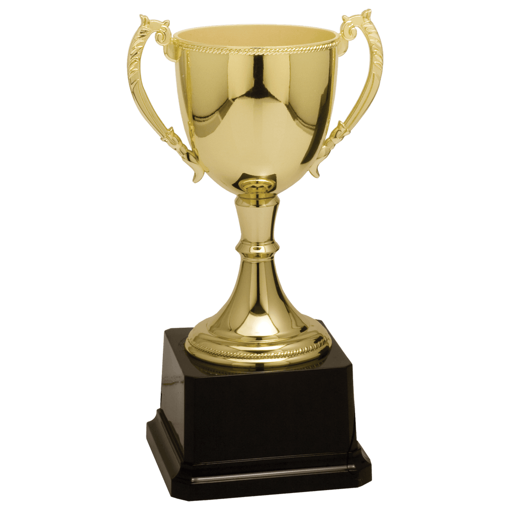 Gold 8 3/4" Completed Zinc Cup Trophy