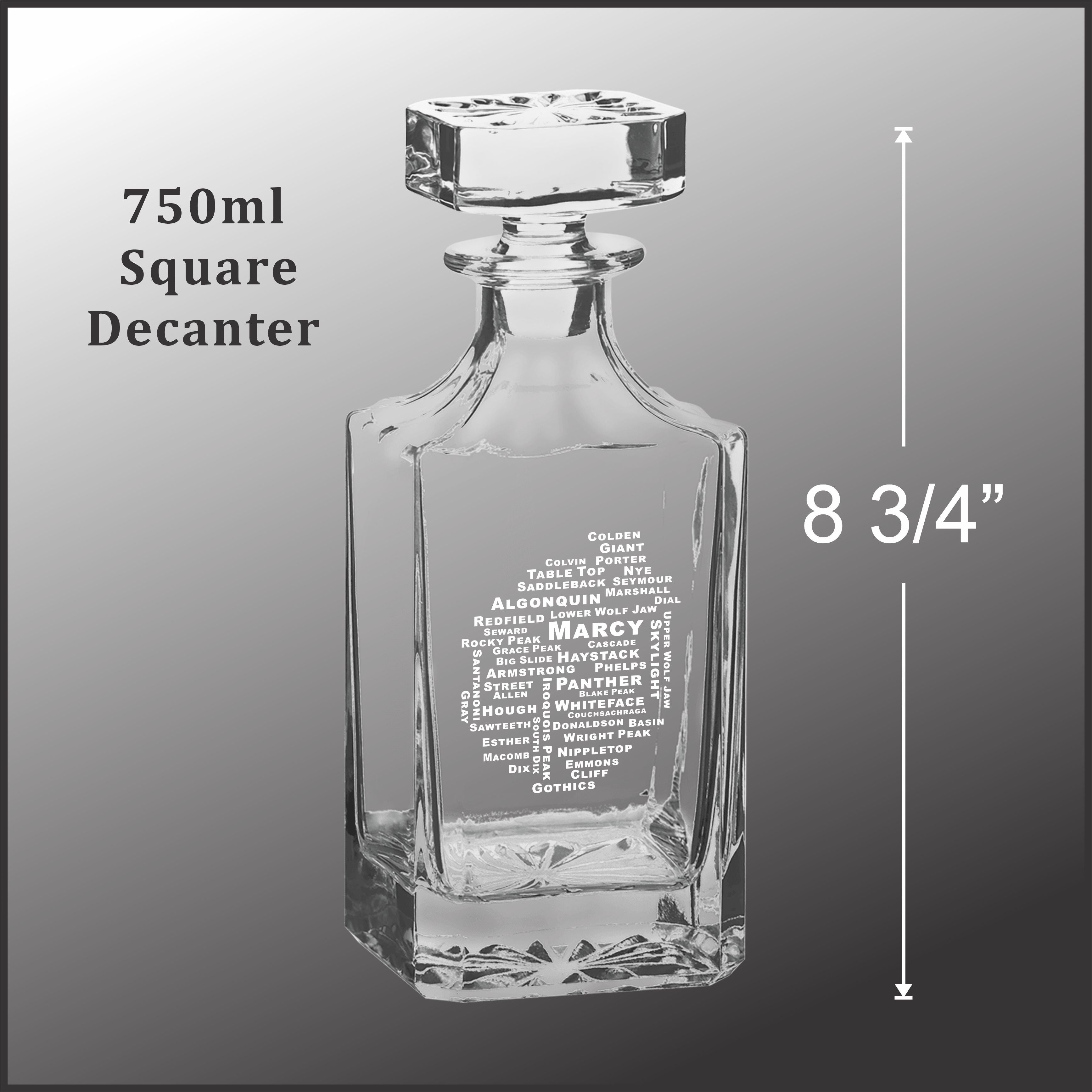 46 high Peaks - 750ml Whiskey Decanter