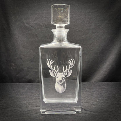 Deer - 810 ml Rectangle Whiskey Decanter