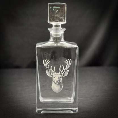 Deer - 810 ml Rectangle Whiskey Decanter