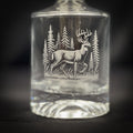 Deer in a Forest - 850ml Round Whiskey Decanter