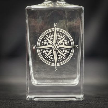 Compass - 810 ml Rectangle Whiskey Decanter