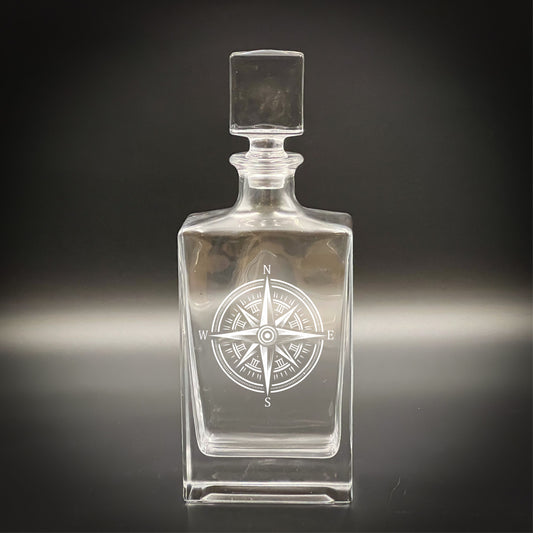 Compass - 810 ml Rectangle Whiskey Decanter