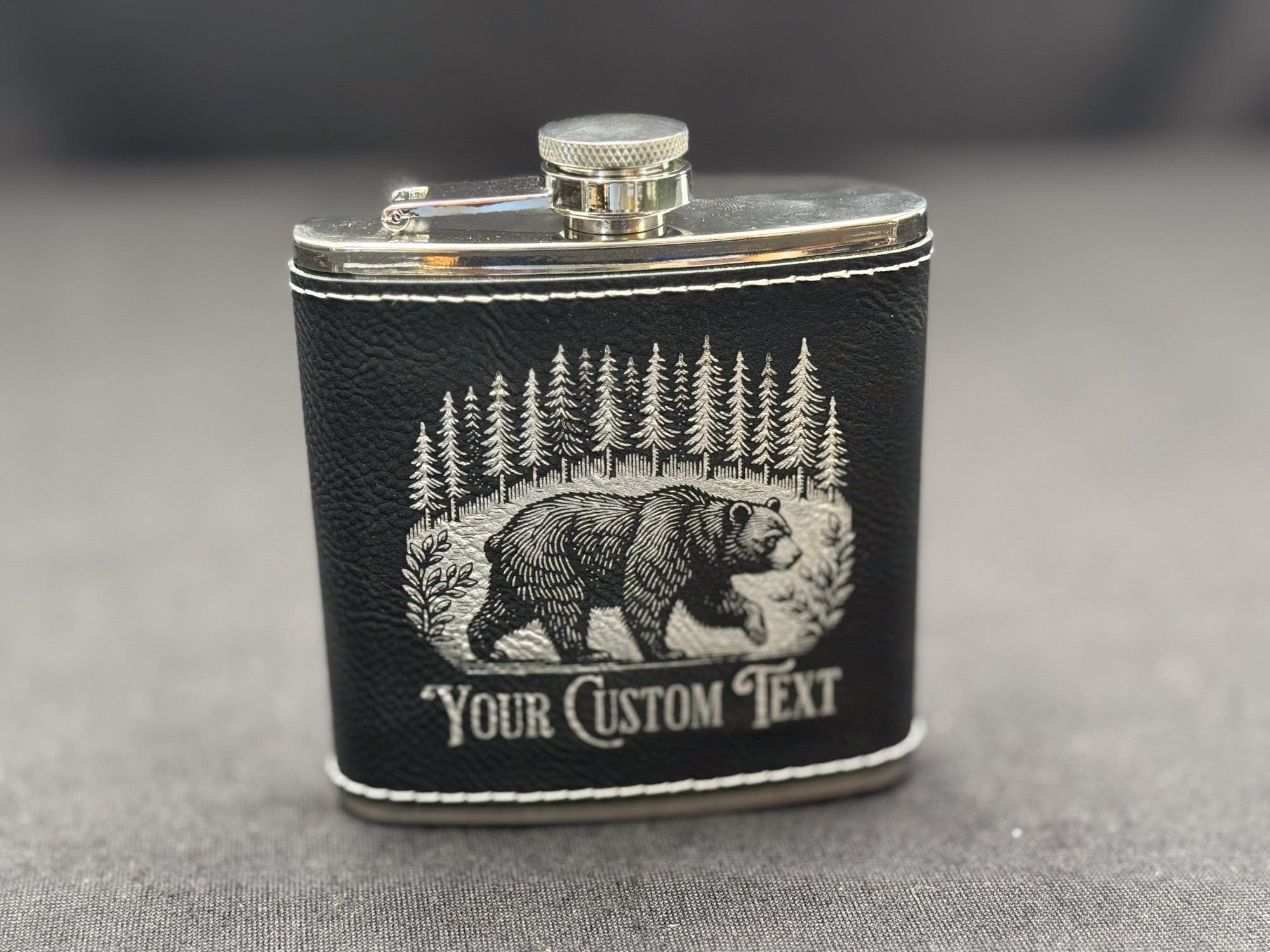 Get a Quote - 6 oz Leatherette Wrapped Flask