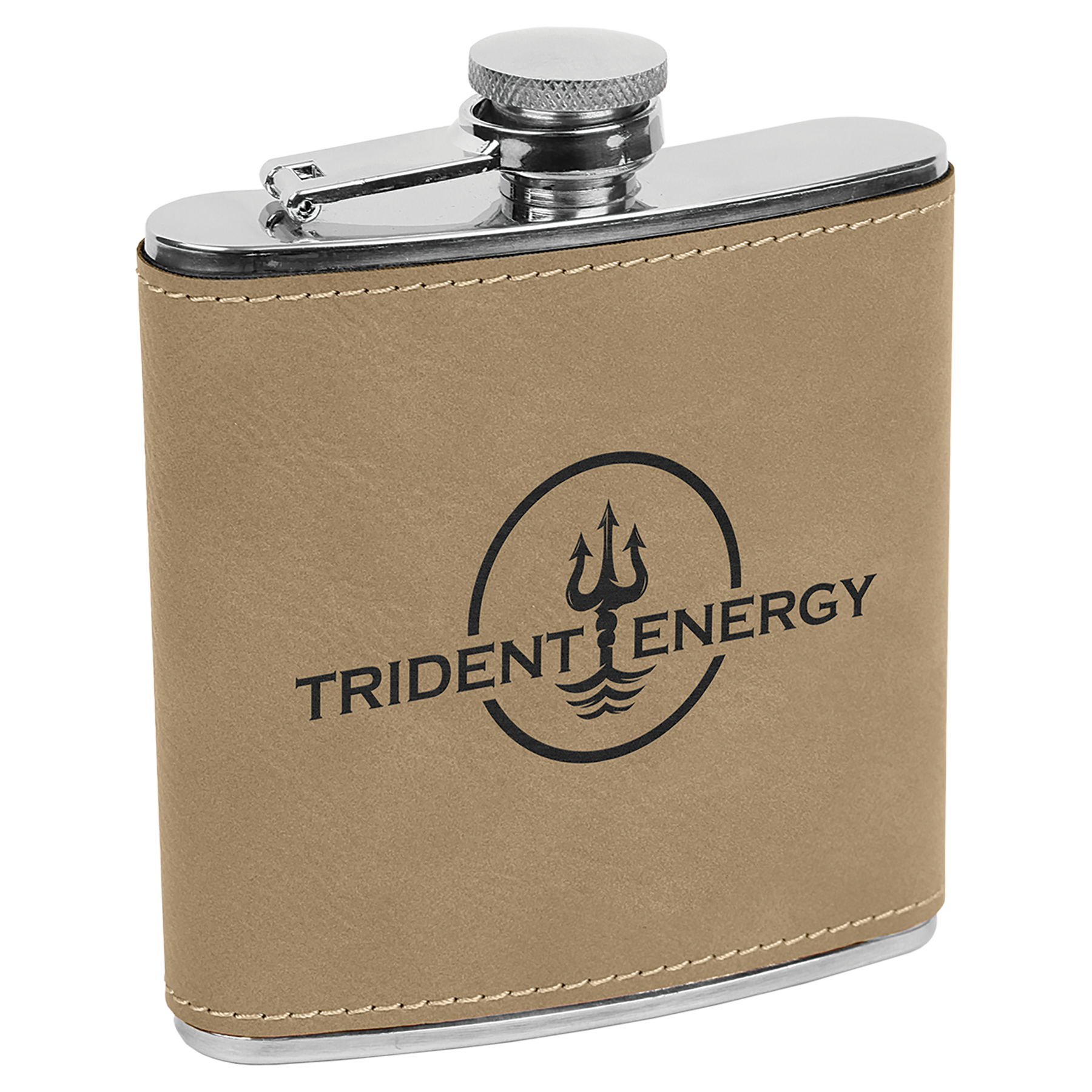Get a Quote - 6 oz Leatherette Wrapped Flask