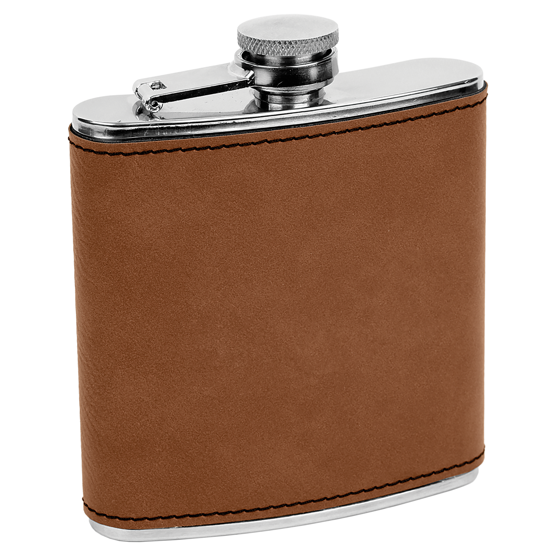 Pine Trees  6 oz. Leatherette Stainless Steel Flask