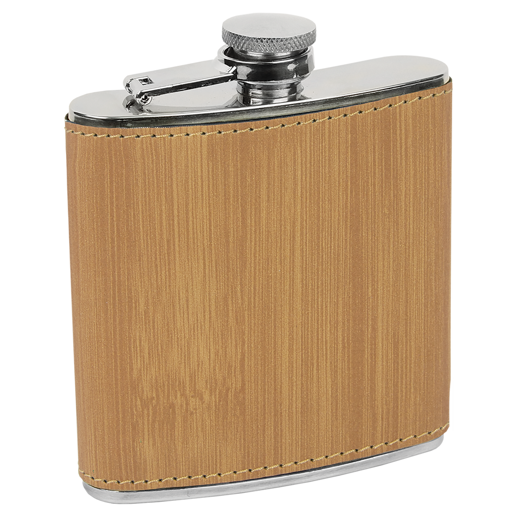 Pine Trees  6 oz. Leatherette Stainless Steel Flask