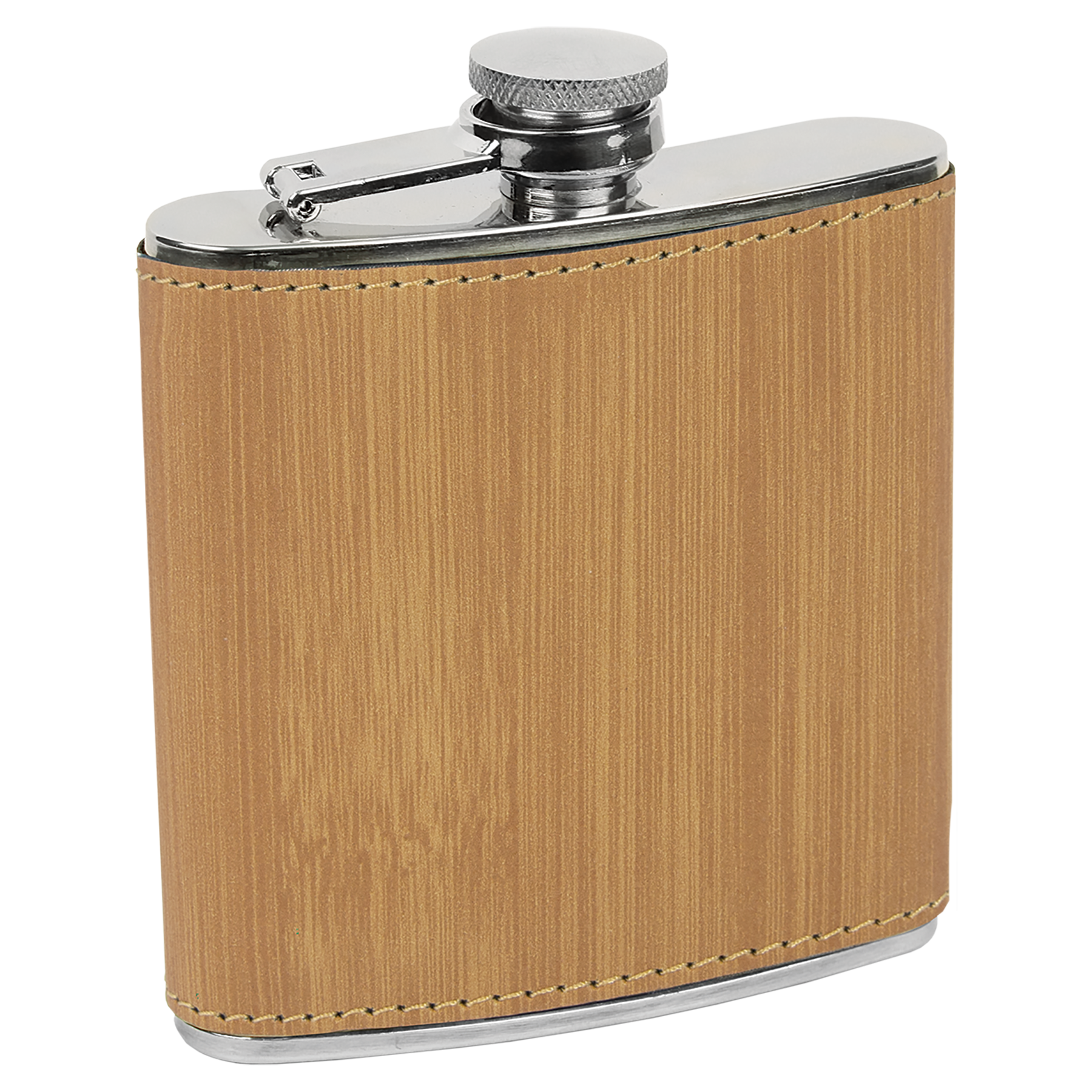 Pine Trees  6 oz. Leatherette Stainless Steel Flask