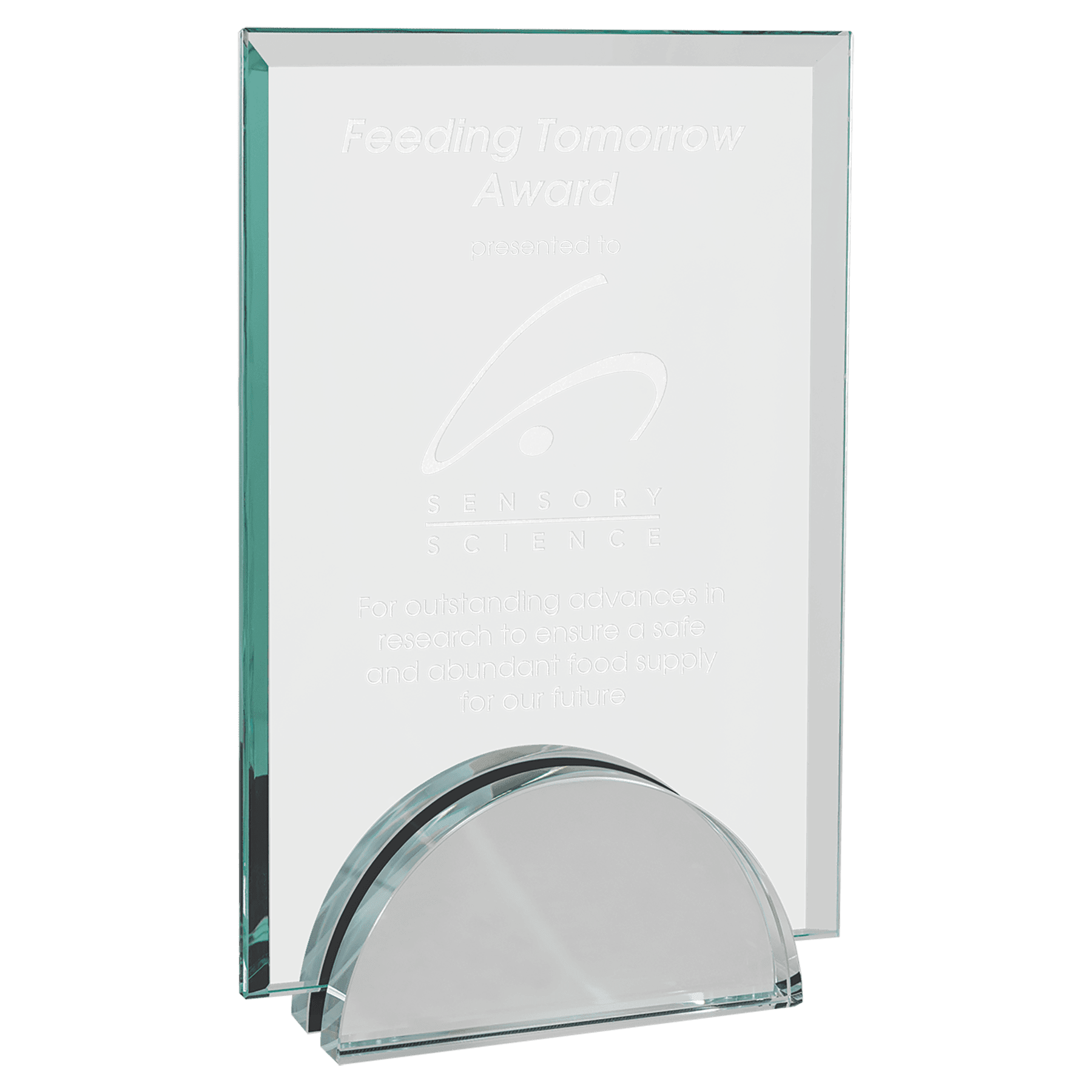 6" x 8 1/4" Apex Series Glass Award