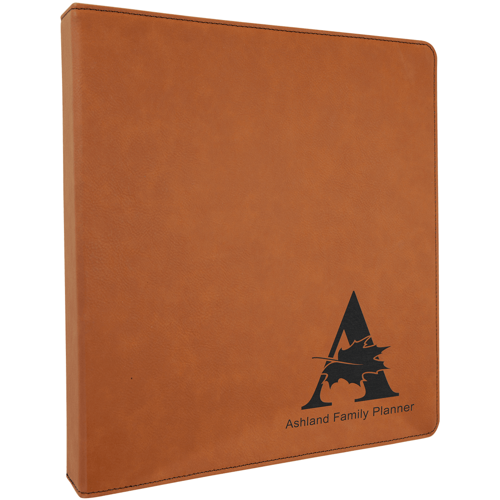 Rawhide 10 1/2" x 11 1/2" Laserable Leatherette 3 Ring Binder with 1" Slant D Rings